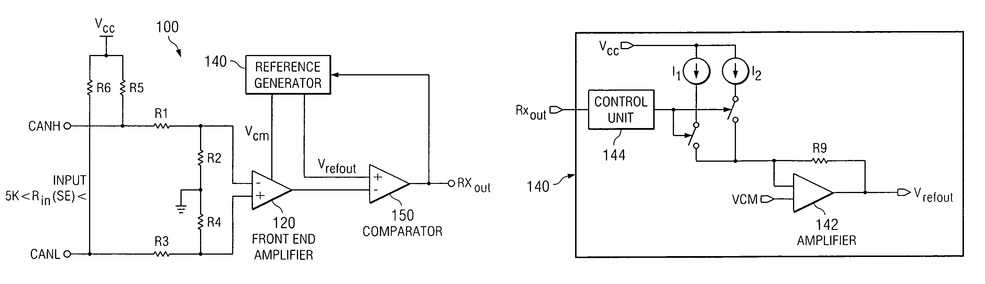 High speed controller area network receiver having improved EMI immunity