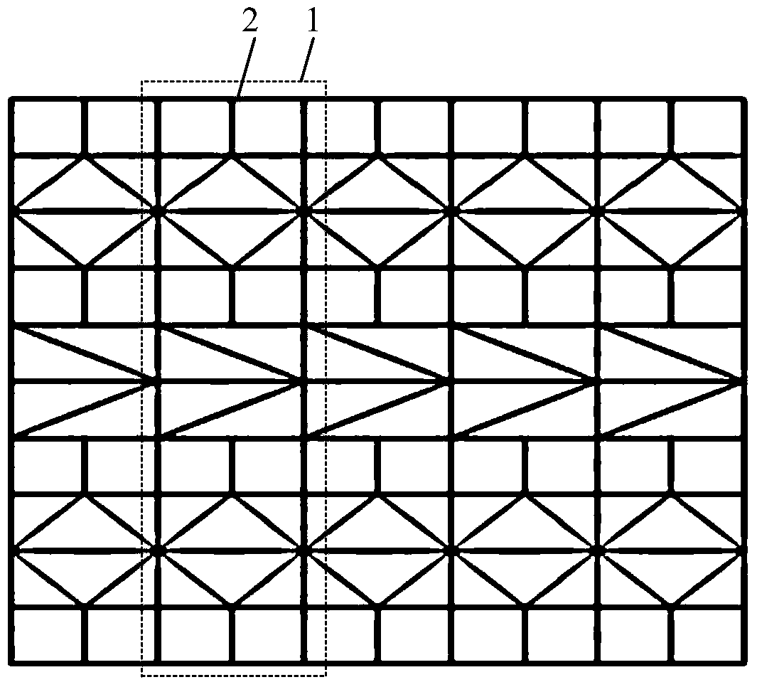 A metal grid, touch screen and display device