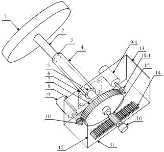 Rack-limiting and motor-driven driving simulation device steering device