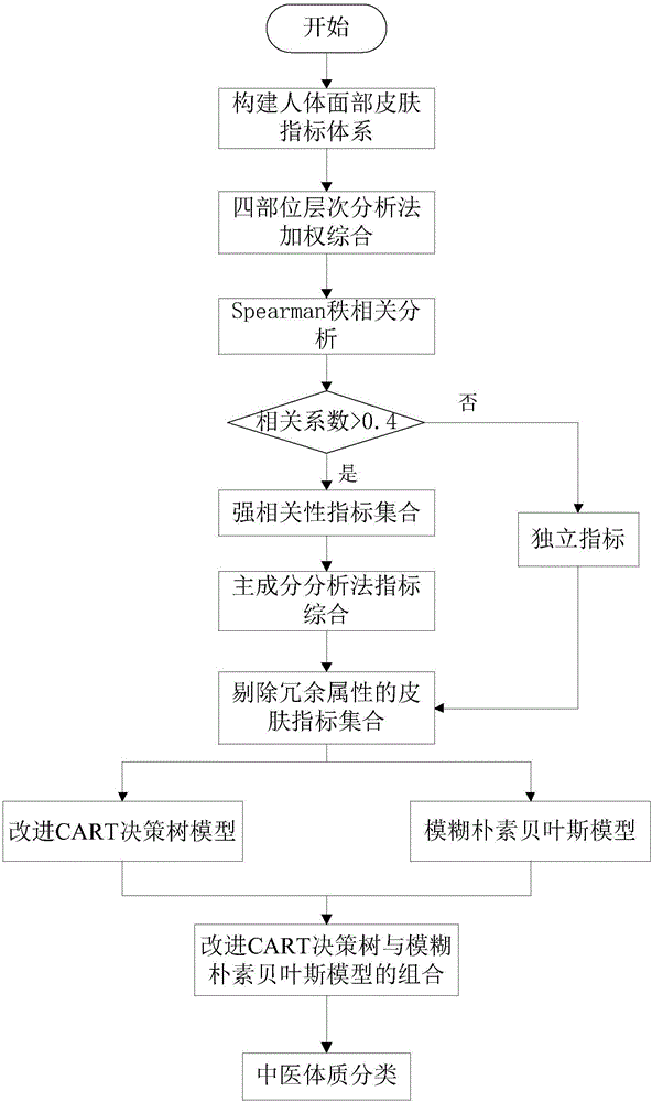 Traditional Chinese medicine constitution optimized classification method based on improved CART decision-making tree and fuzzy naive Bayes combined model