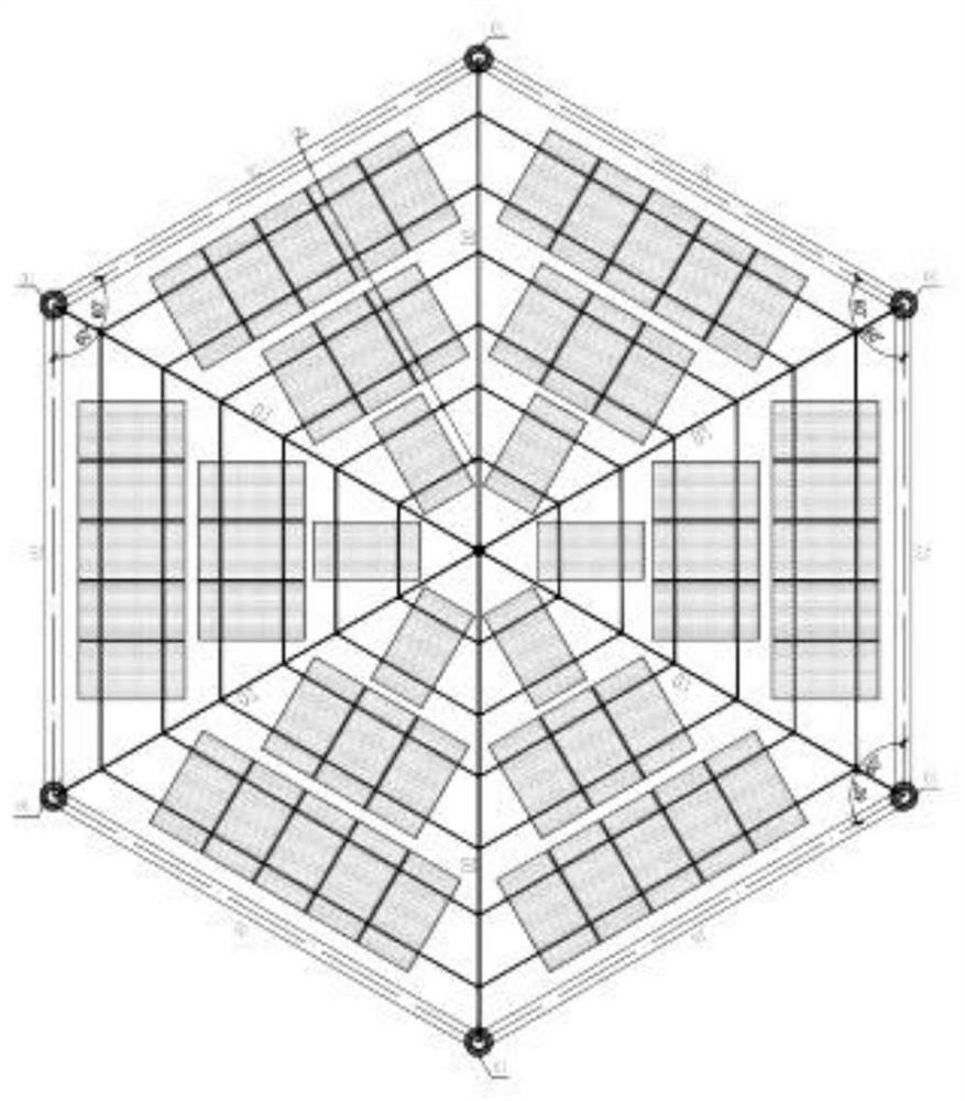 Self-anchored polygonal photovoltaic support system