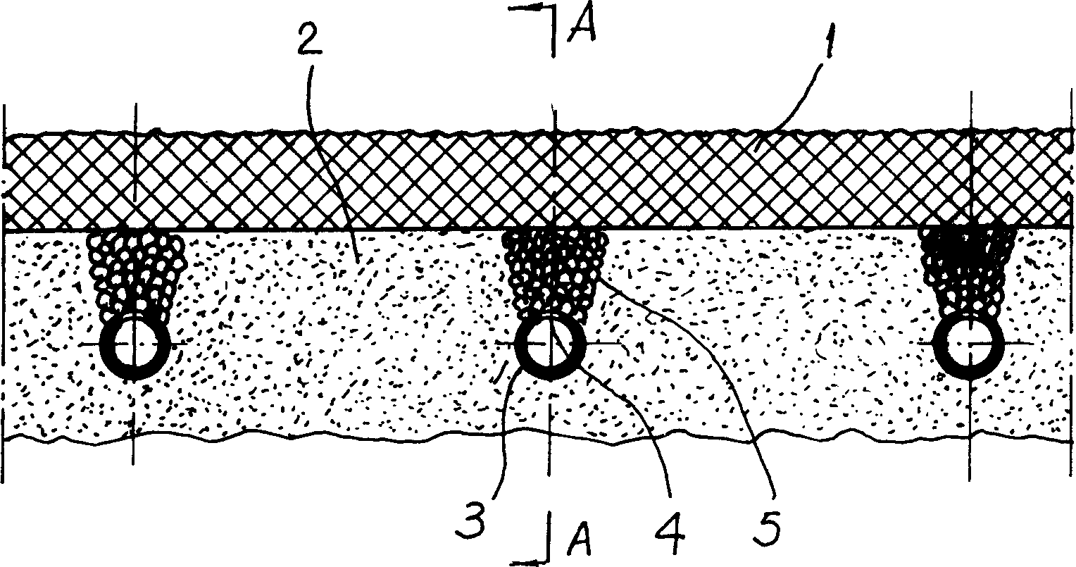 Athletic track structure of sports ground