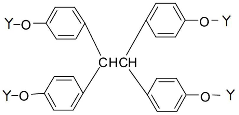 A kind of four-functional epoxy resin and its preparation method and application