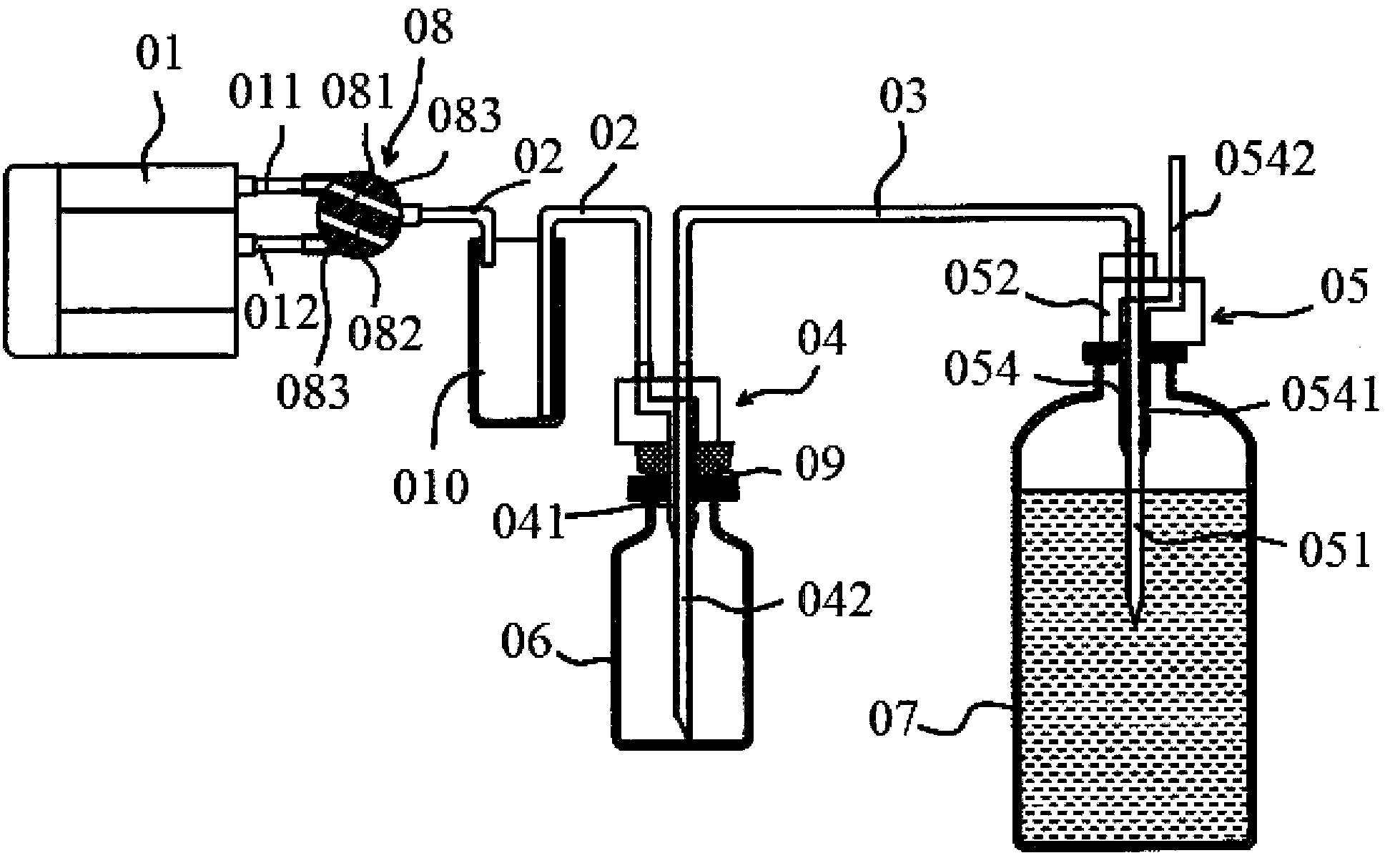 Dispensing method used for injection powder bottle and dispensing device