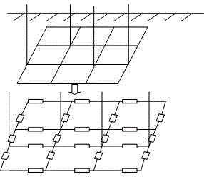 Sub-area fault diagnosis method for transformer station grounding network