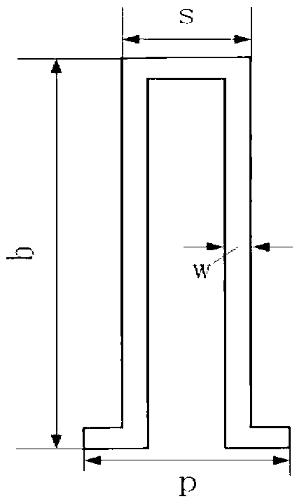 Microstrip line slow-wave structure