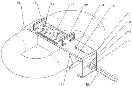 Anchor chain sensor fixing clamp for offshore platform based on screw fastening and assembling and disassembling method thereof