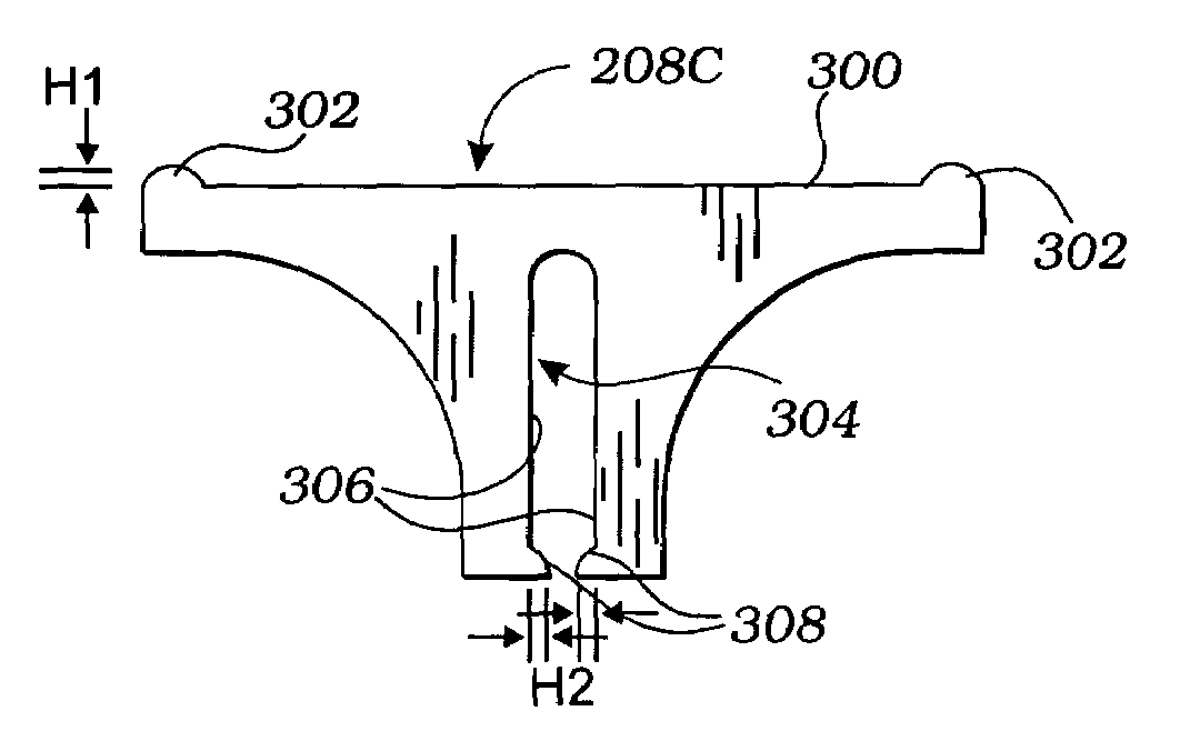 Joining member for mechanically joining a skin to a supporting rib