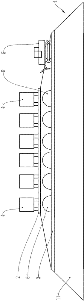 Garbage dump platform for subarea unloading and application method and building method thereof