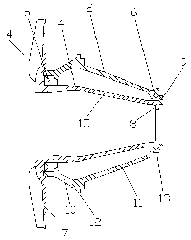 Megawatt level low speed direct-driven wind turbine generator shaft system device