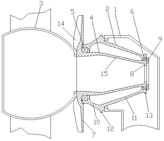 Megawatt level low speed direct-driven wind turbine generator shaft system device