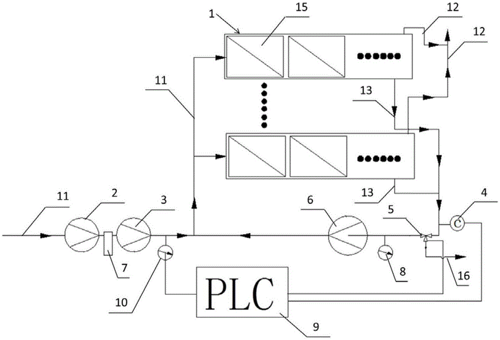 Closed circulating membrane concentration system