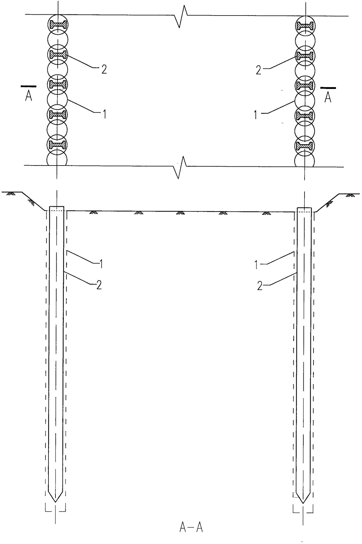 Semi-reverse construction method for combining two walls into one of combined prefabricated pipe barrels of underground comprehensive pipe gallery