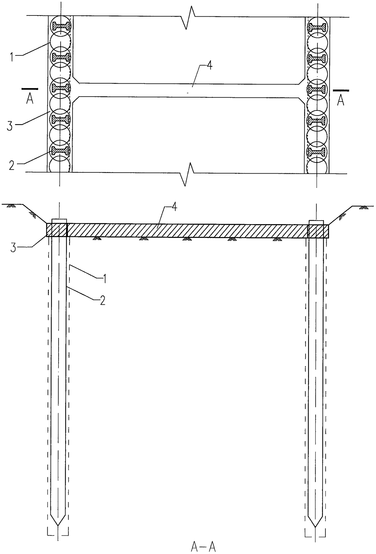 Semi-reverse construction method for combining two walls into one of combined prefabricated pipe barrels of underground comprehensive pipe gallery