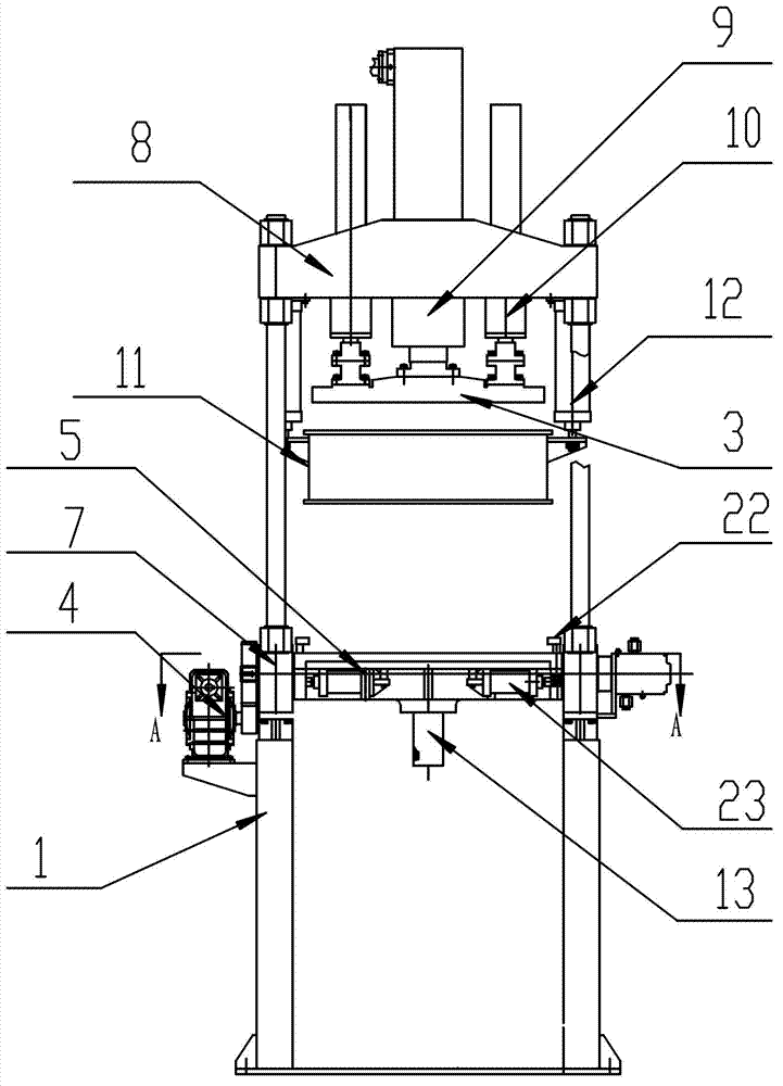 Horizontal mould parting static pressure molding machine and static pressure molding machine set capable of achieving automatic mould assembly