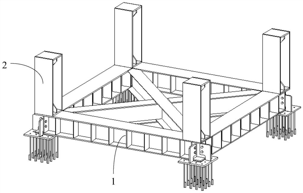 Jacking supporting system and method for large-span steel structure