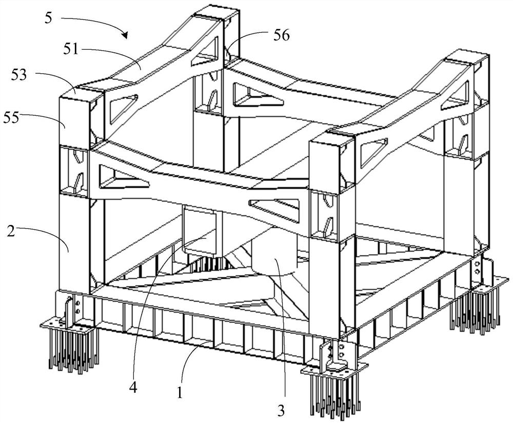 Jacking supporting system and method for large-span steel structure