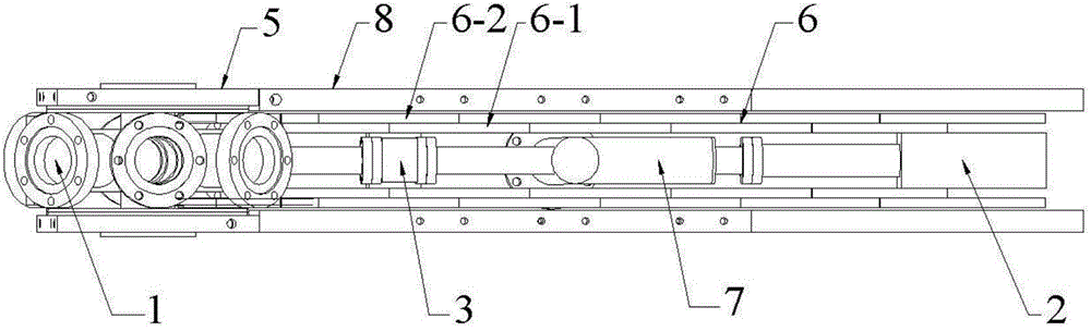 Magnetic field device for transferring cold atoms at long distance