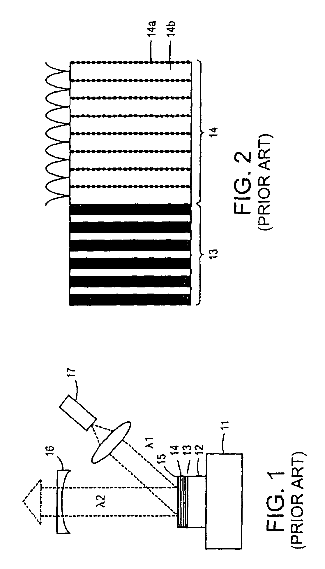 External cavity dual wavelength laser system