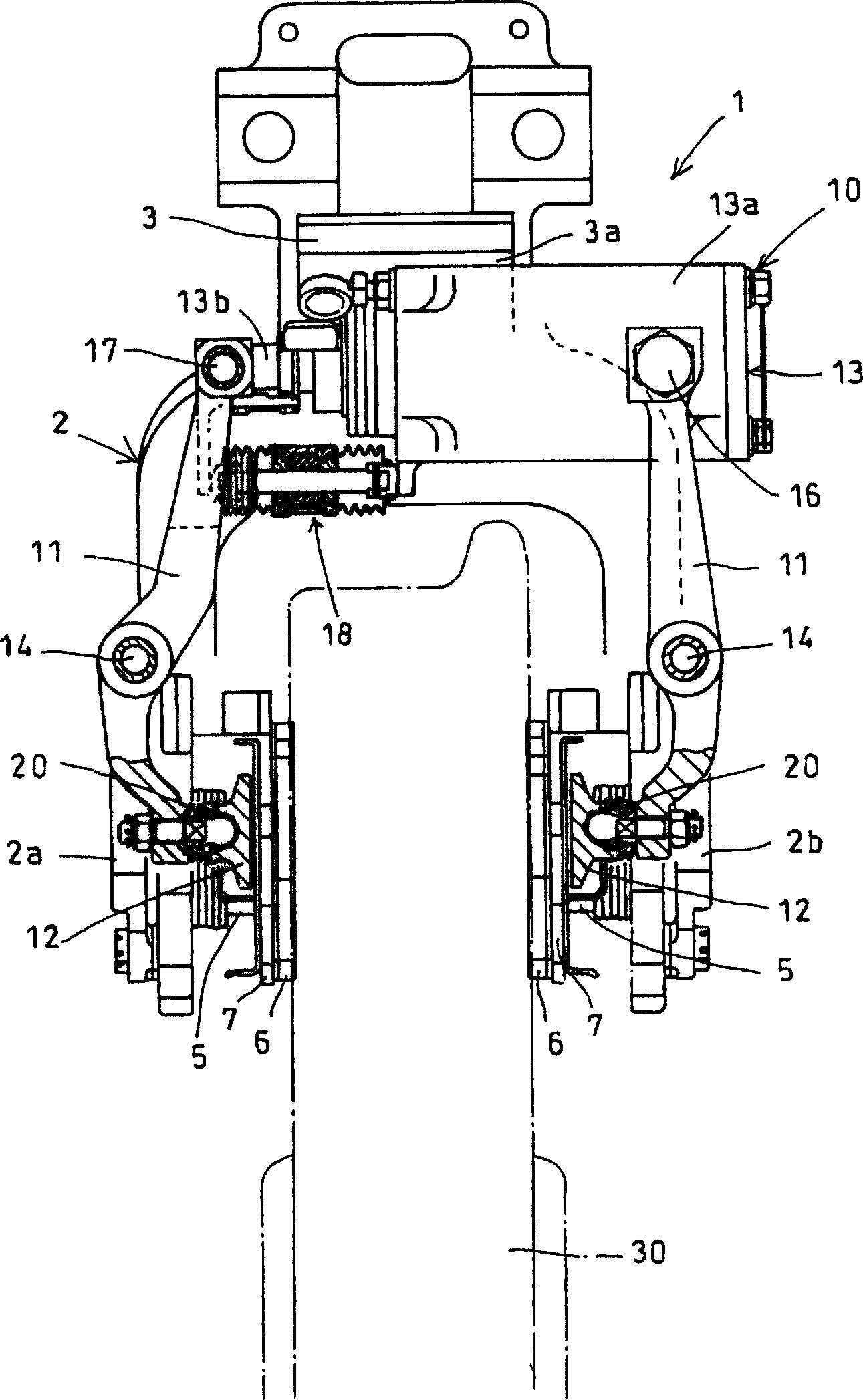 Brake tongs device