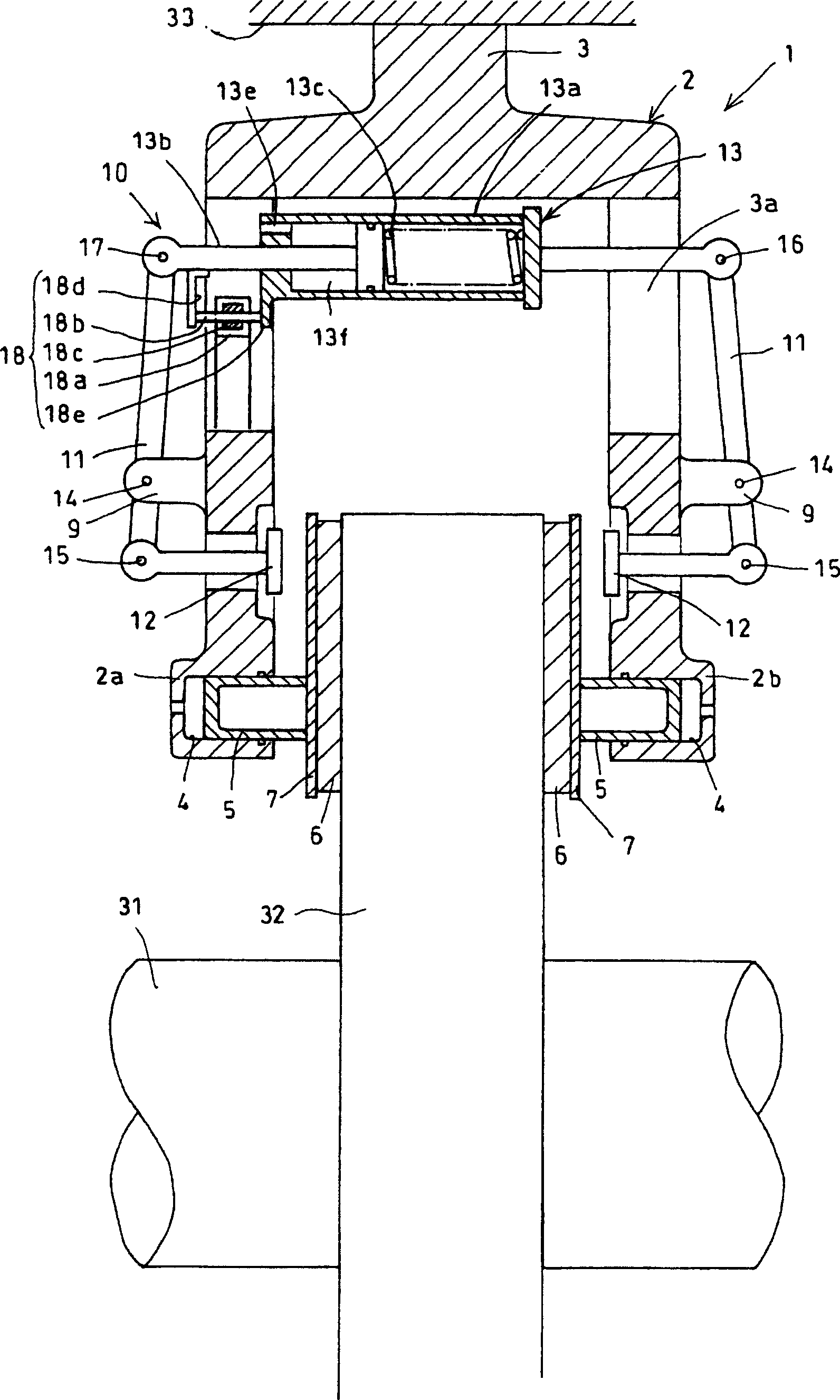 Brake tongs device