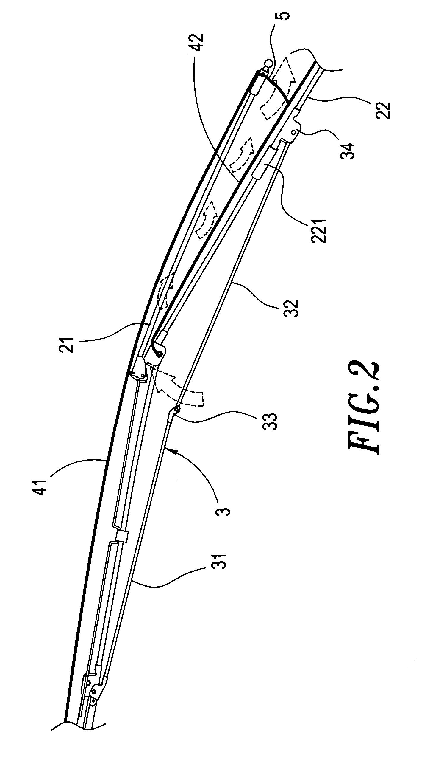 Reinforced structure for collapsible and wind resistible umbrella