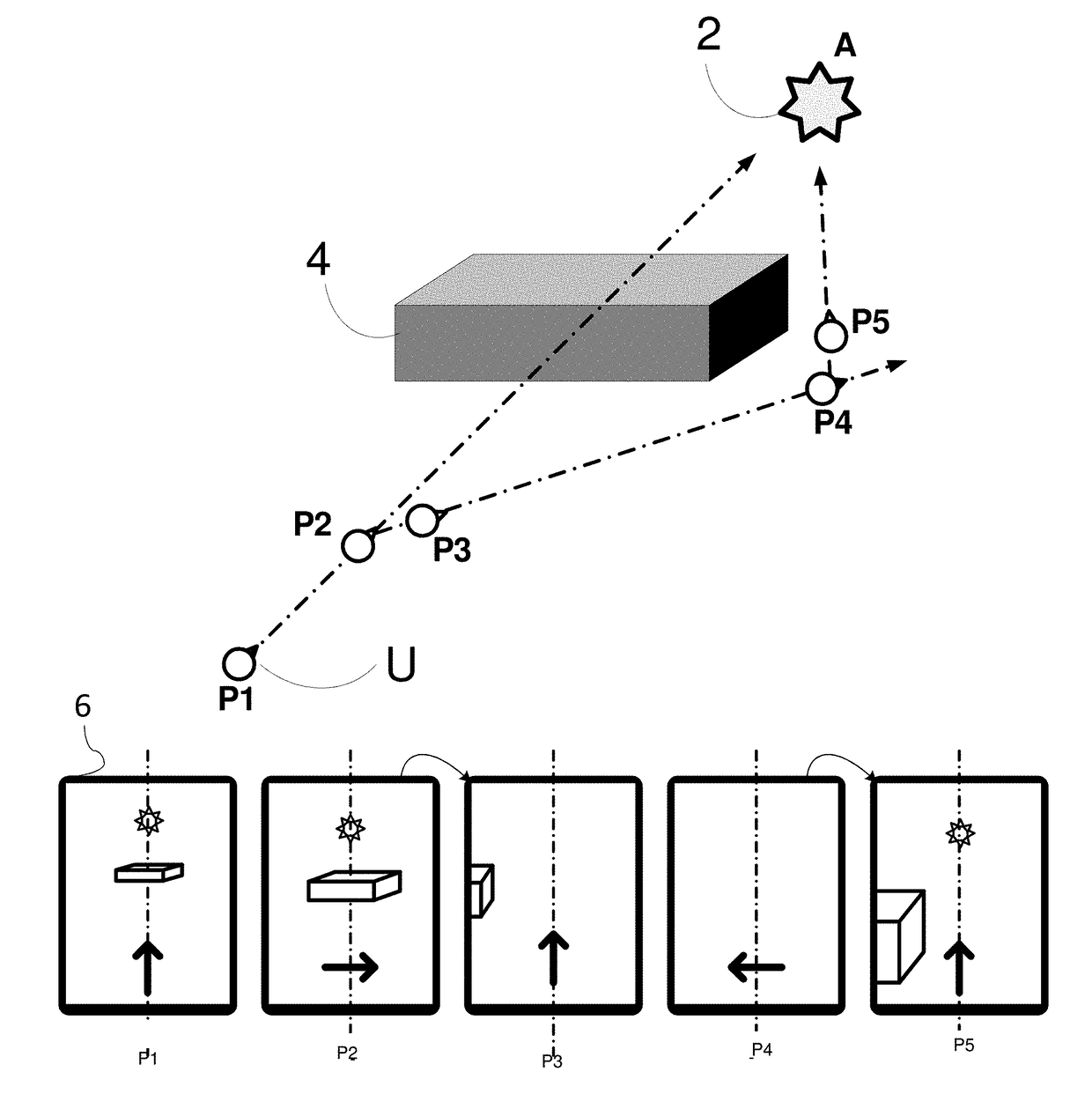 Method and device for guiding a user to a virtual object