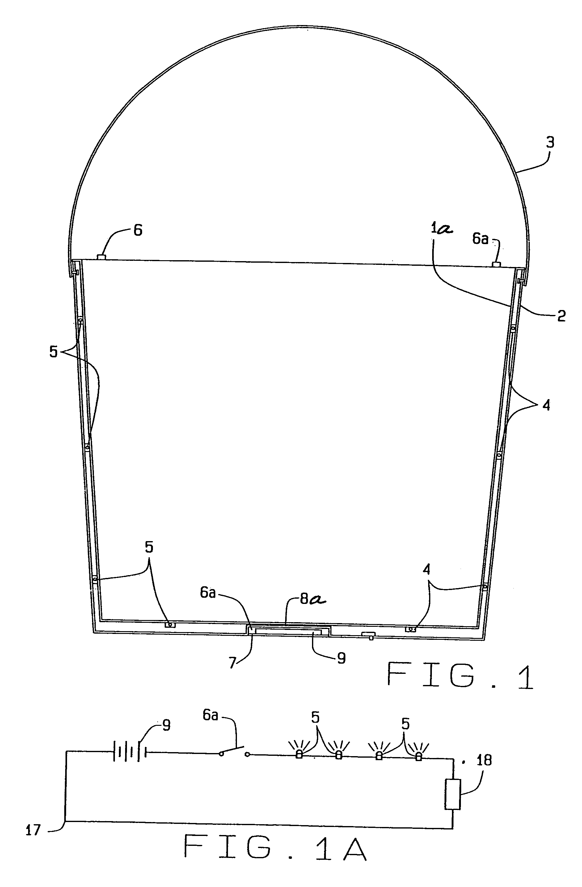 Double-walled illuminated container