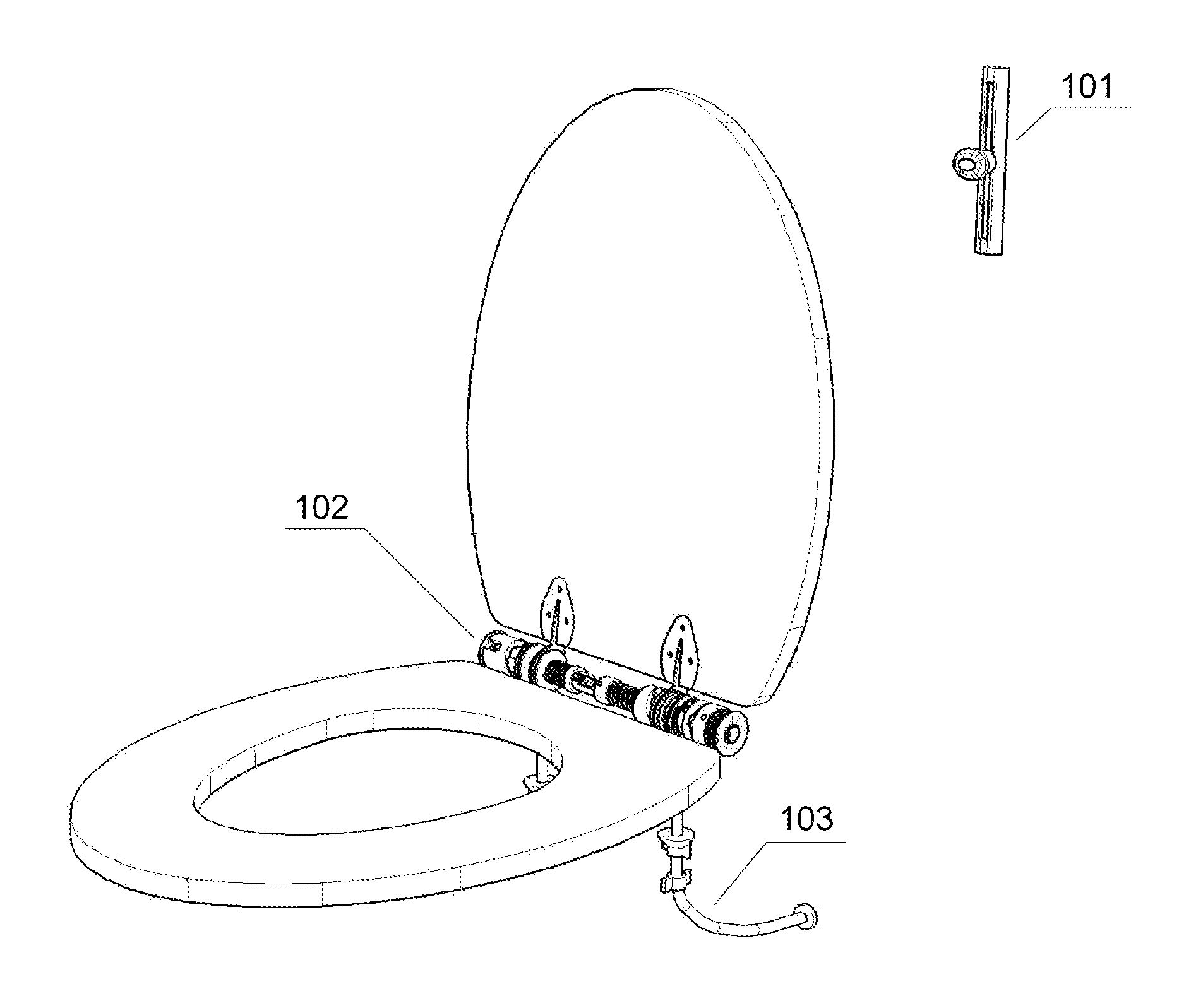 Toilet seat lifter and rotary spring-loaded actuator