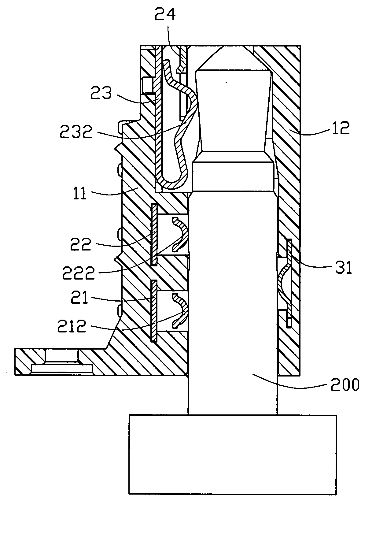 Audio jack with improved contact arrangement