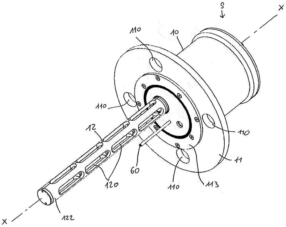 Probe for measuring composition of combustion-supporting gas