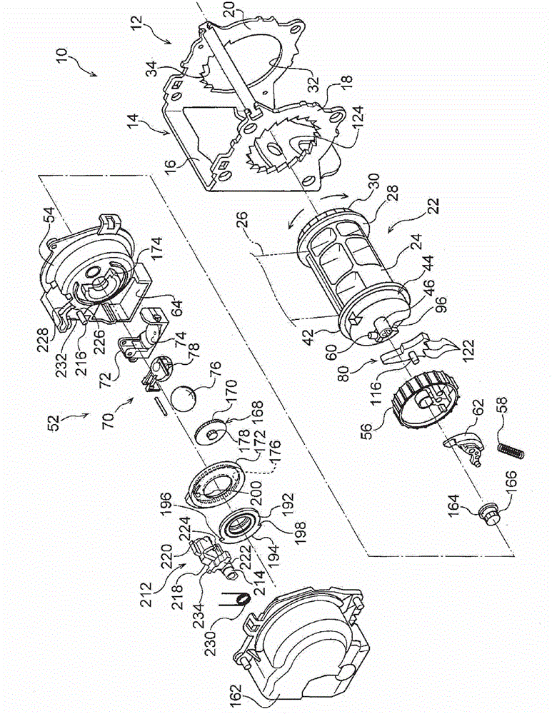 Webbing take-up device