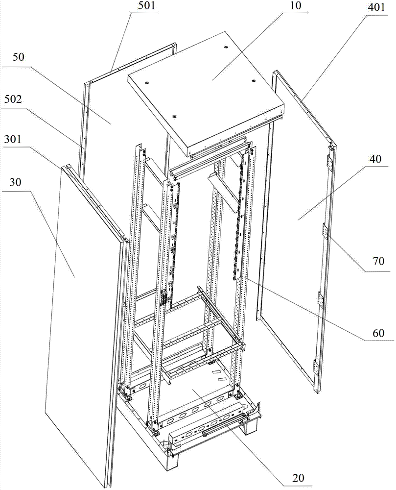 Outdoor assembled cabinet and mounting method thereof