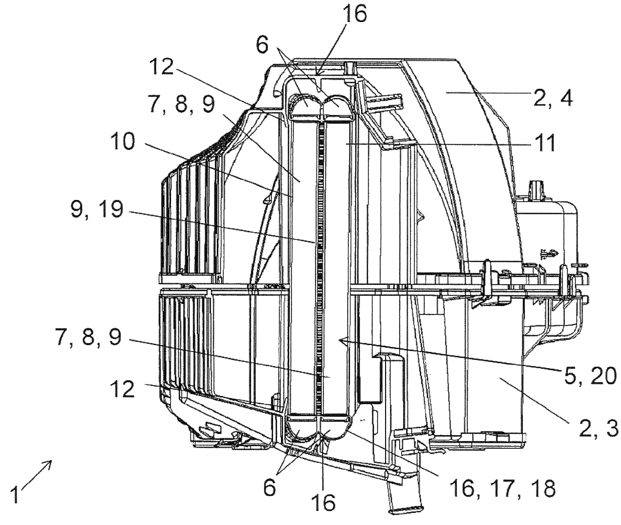 Motor vehicle air conditioning unit