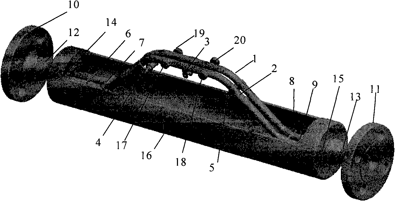 Quasi-linear tube Coriolis mass flowmeter