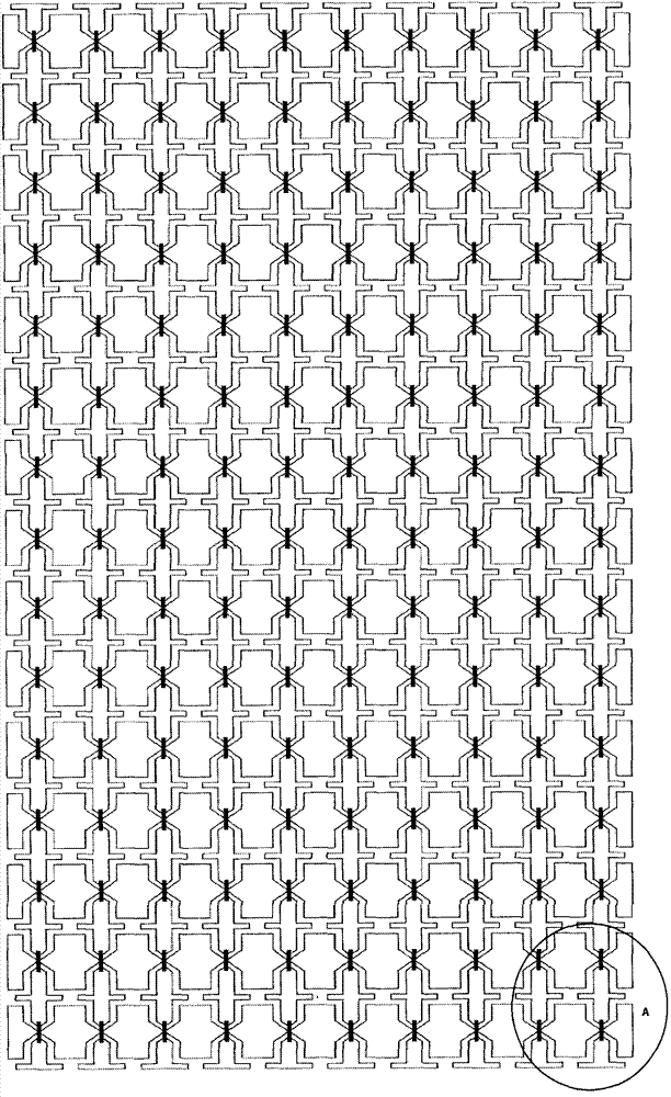 Capacitive touch screen having single-layer bridge-striding structure