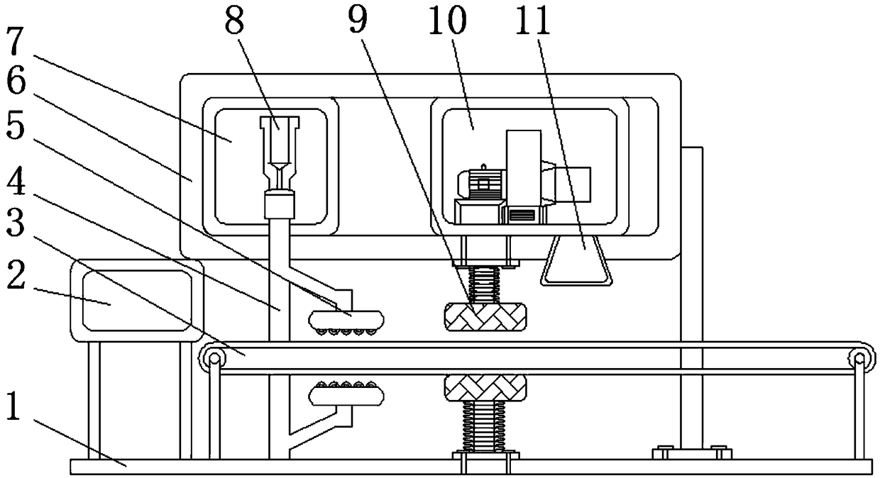 Cleaning and abrasion preventing storage device for tempered glass production