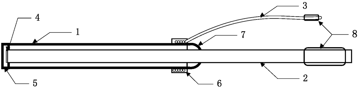 Electric probe for shock wave measurement and making method thereof