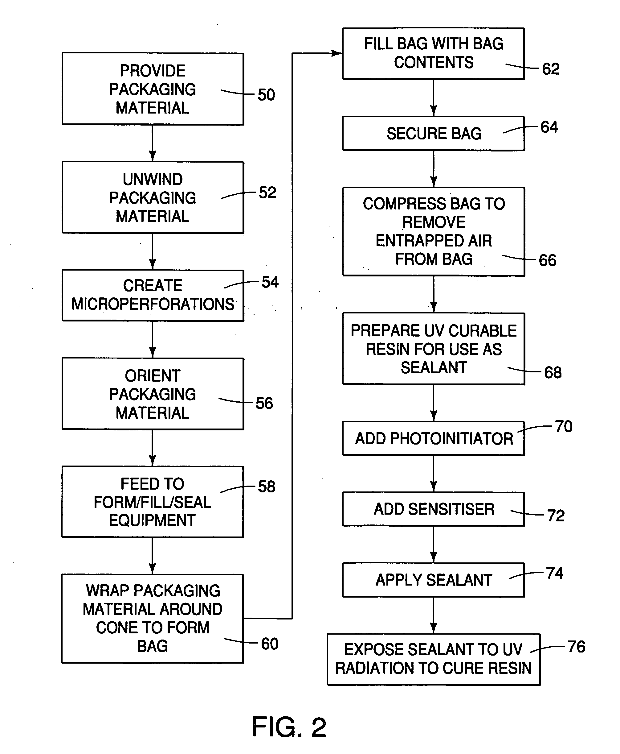 Plastic bag for fine powders