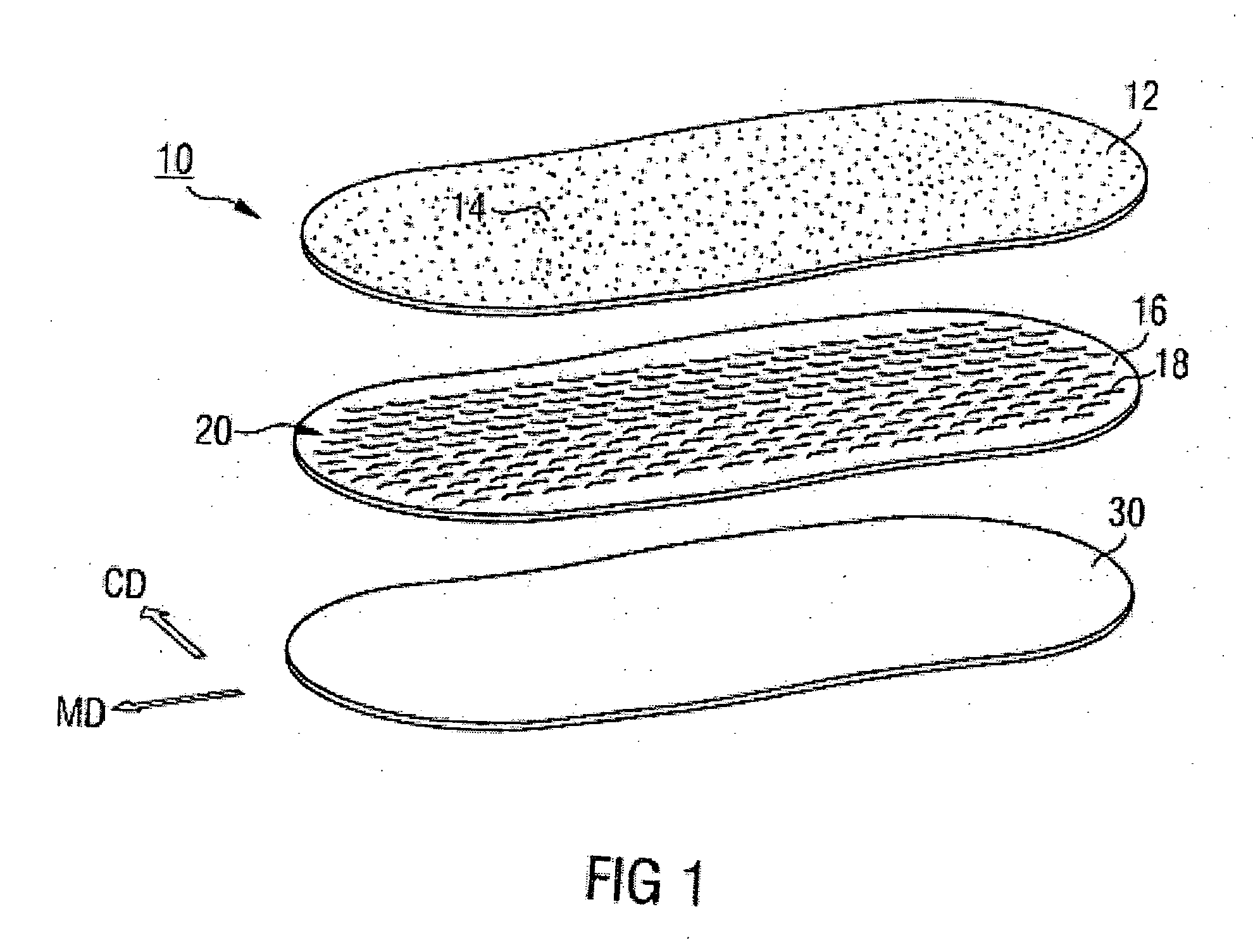 Extensible absorbent core and absorbent article