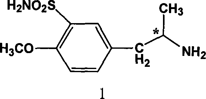 Preparation method of R-5-(2-Aminopropyl)-2-methoxybenzenesulfonyl with high optically active purity