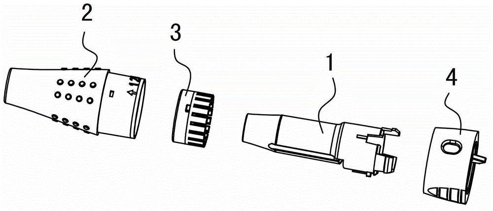 Detachable cap-type adjusting head of lancing device