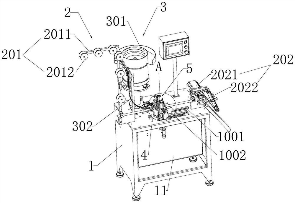 A zipper threading slider machine