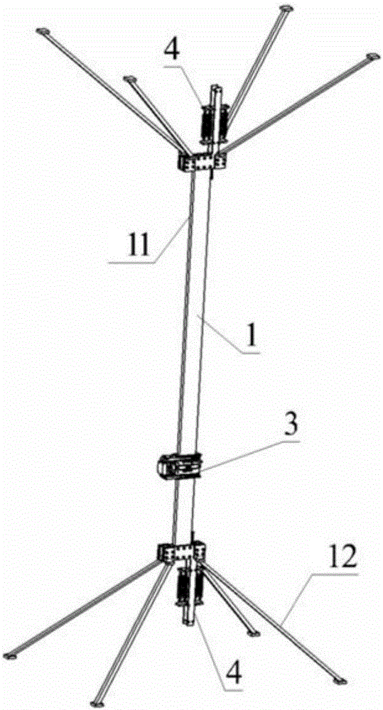 Longitudinal freedom degree simulation full aircraft flutter wind tunnel model support system