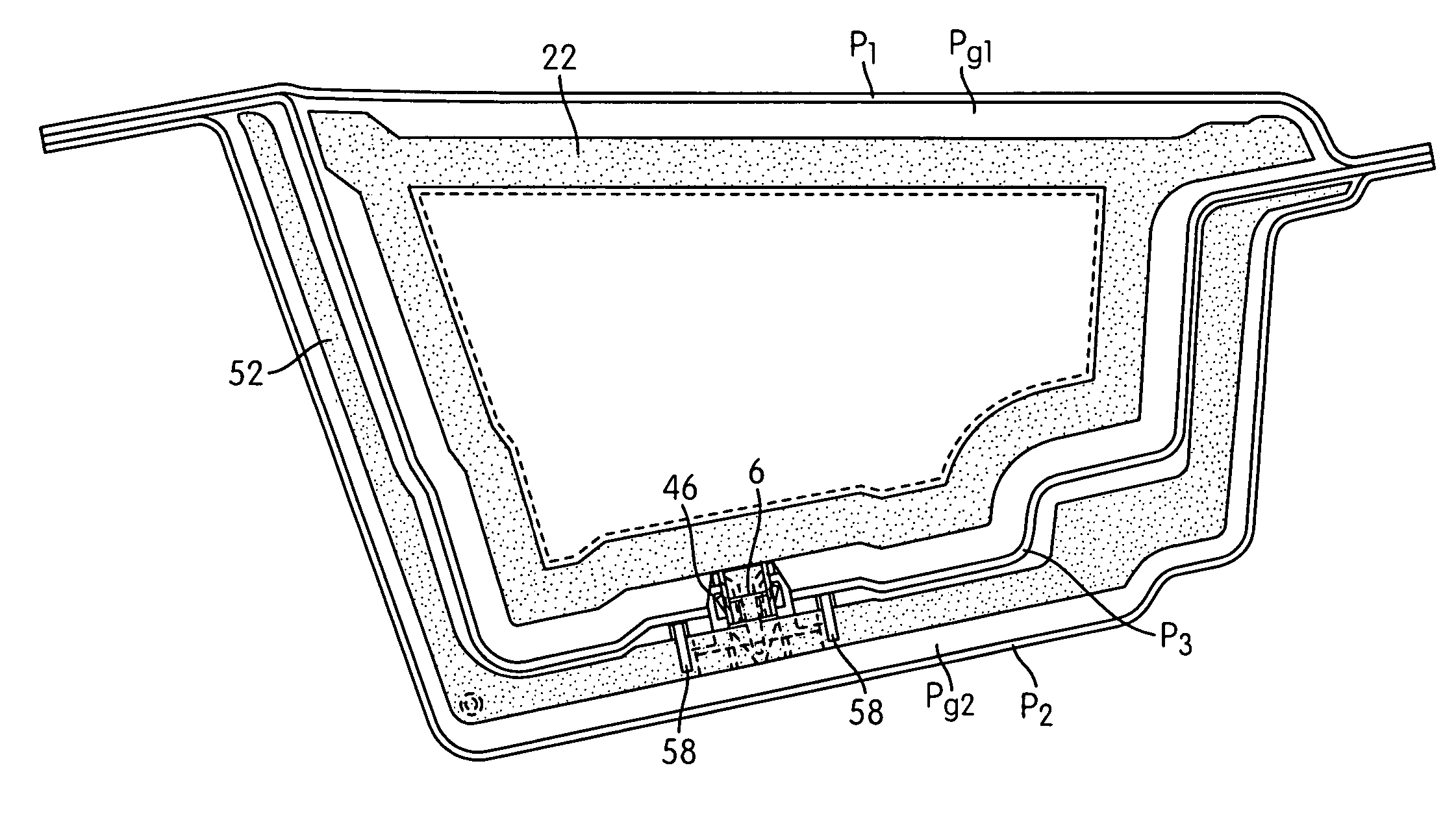 Holding jig for a foamable material