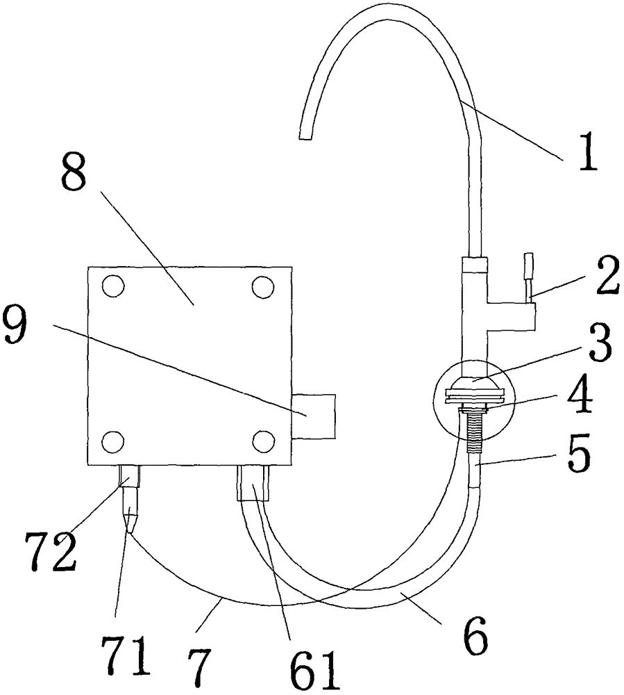 Touch faucet unit and water supply system with touch faucet unit