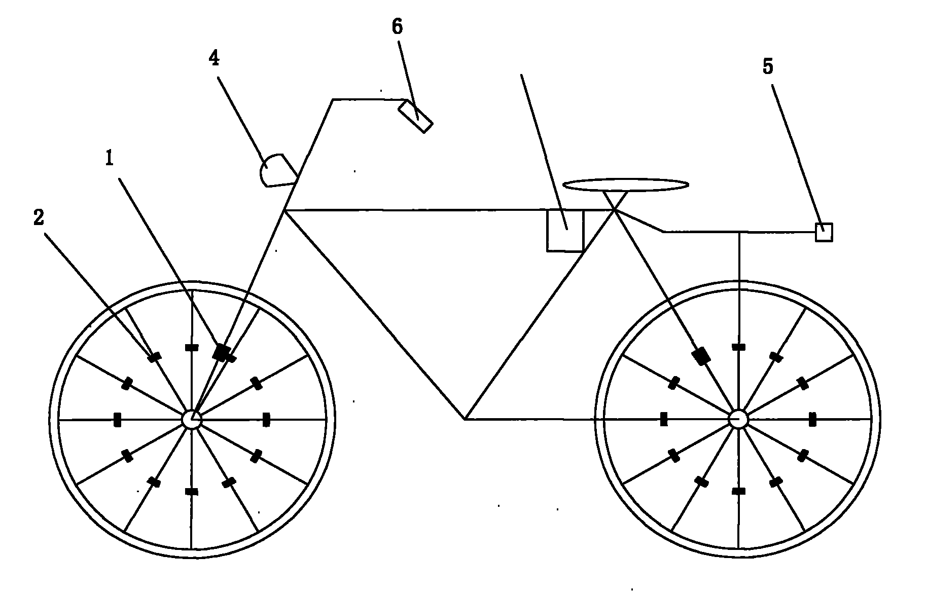 Bicycle illumination and indication device with zero energy consumption