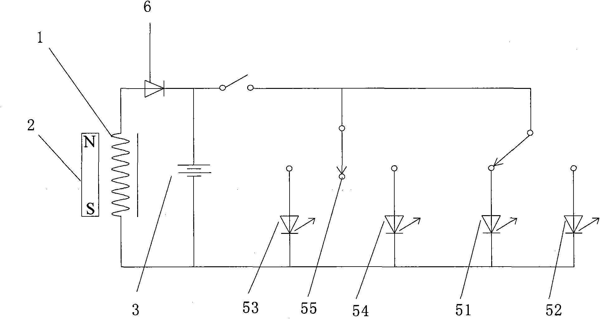 Bicycle illumination and indication device with zero energy consumption