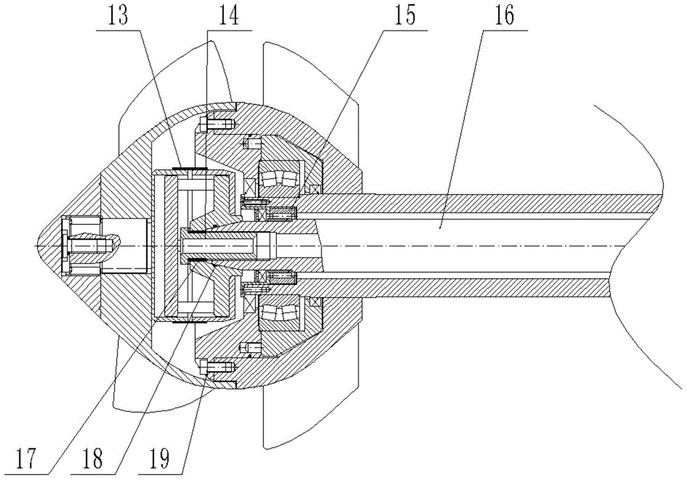 Water spraying propulsion pump structure capable of measuring dynamic exciting force of blade