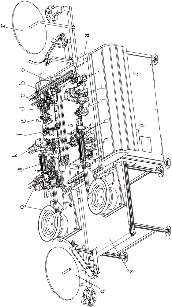 A fully automatic both ends crimping and inserting machine